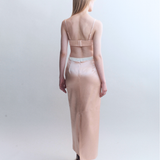 Irene Wool Silk Duchesse Midi Skirt