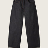Dione Deadstock Raw Denim Barrel Leg Fold Up Jeans