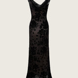 Eugenie Silk Velvet Devore Dress
