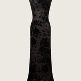 Eugenie Silk Velvet Devore Dress