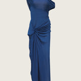 Sorens Silk Georgette Off Shoulder Gown