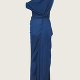 Sorens Silk Georgette Off Shoulder Gown