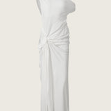 Sorens Silk Georgette Off Shoulder Gown