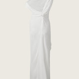 Sorens Silk Georgette Off Shoulder Gown