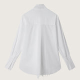 Preorder - Linus Raw Edge Cotton Voile Tie Shirt