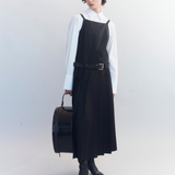 Alicja Pleated Wool Blend Midi Dress