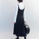 Alicja Pleated Wool Blend Midi Dress