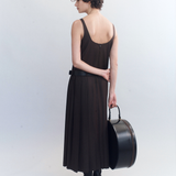 Alicja Pleated Wool Blend Midi Dress