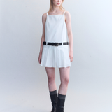 Anneke Poplin Pleated Mini Dress