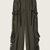 Larson Silk Crepe Cargo Pants