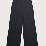 Adrian Wool Check Asymmetric Pants