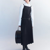 Alicja Pleated Wool Blend Midi Dress