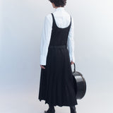 Alicja Pleated Wool Blend Midi Dress