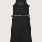 Alicja Pleated Wool Blend Midi Dress