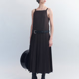 Alicja Pleated Wool Blend Midi Dress