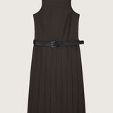 Alicja Pleated Wool Blend Midi Dress