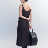 Alicja Pleated Wool Blend Midi Dress