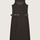 Alicja Pleated Wool Blend Midi Dress