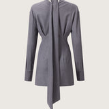 Anais Wool Tie Back Mini Dress