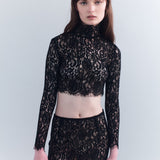Anke High Neck Lace Top