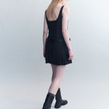 Anneke Poplin Pleated Mini Dress