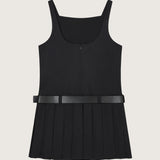Anneke Poplin Pleated Mini Dress