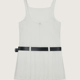 Anneke Poplin Pleated Mini Dress