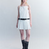 Anneke Poplin Pleated Mini Dress