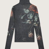 Anouk Printed Mesh Top