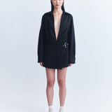 Anya Pleated Wool Mini Skirt