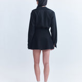 Anya Pleated Wool Mini Skirt