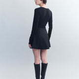 Anya Pleated Wool Mini Skirt