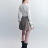 Anya Pleated Wool Mini Skirt