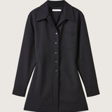 Beatrix Stretch Wool Longline Shirt