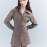 Beatrix Scuba Wool Longline Shirt