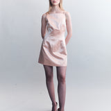 Blanche Wool Silk Duchesse Mini Dress