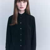 Camille Silk Crepe Tuxedo Blouse