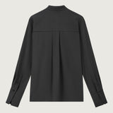 Camille Silk Crepe Tuxedo Blouse