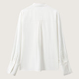 Camille Silk Crepe Tuxedo Blouse
