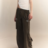 Preorder - Larson Silk Crepe Cargo Pants
