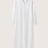Catrin Silk Twill Longline Shirt Dress