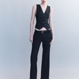 Signe Chalkstripe Wool Vest
