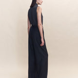 Adrian Wool Check Asymmetric Pants
