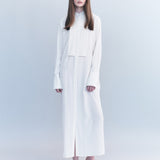 Claude Silk Crepe Tuxedo Dress
