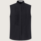 Claudine Silk Cotton Tux Shirt
