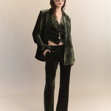 Xander Silk Velvet Corduroy Pants