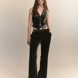 Xander Silk Velvet Corduroy Vest