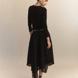 Calais Silk Cotton Lace Handkerchief Skirt