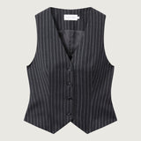 Signe Chalkstripe Wool Vest
