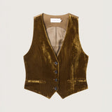 Xander Silk Velvet Corduroy Vest